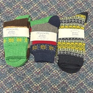 New Fashion Boutique women’s sock set 3 pack one size